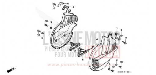 VORDERRADABDECKUNG (GL1500AV/SEV) GL1500SEV de 1997